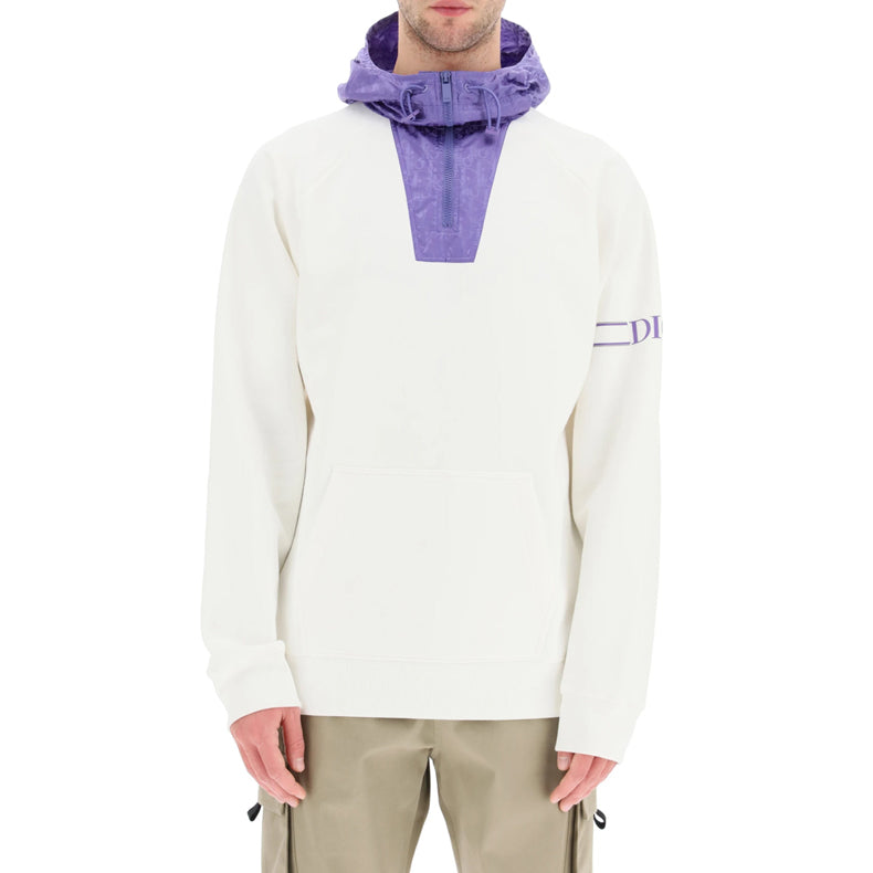 Men's DIOR Splicing Logo Printing Drawstring White 113J406A0531-084