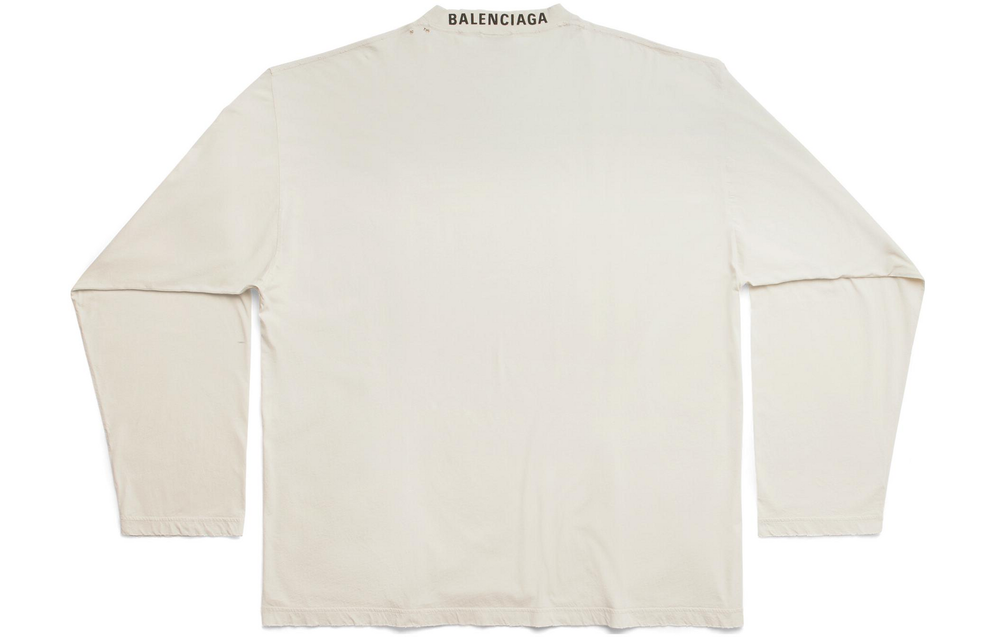 Balenciaga Long Sleeve T-shirt Oversized 'Off White' 739783TOVF49199