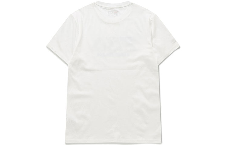 Men's FILA FUSION Colorful Basic Round Neck Short Sleeve White T11M026101F-WT