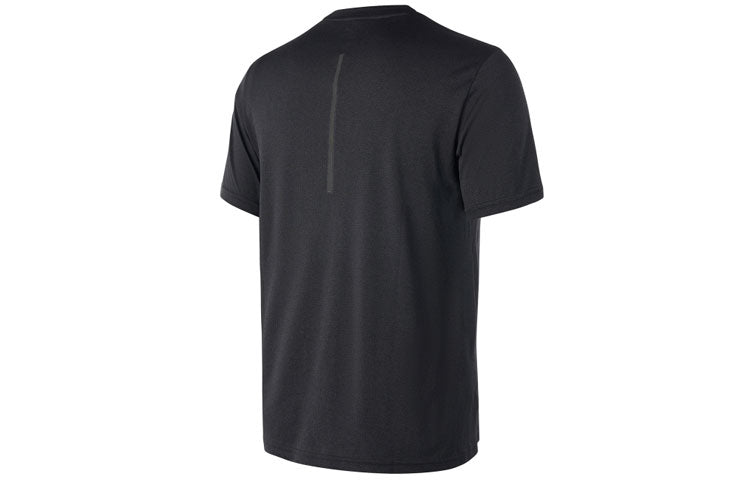 New Balance Men's New Balance Logo Solid Color Sports Round Neck Short Sleeve Black T-Shirt MT91920-BK