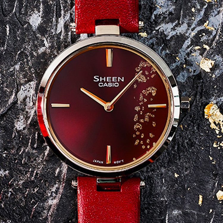 Casio Sheen Analog Watch 'Sapphire Crystal Red' SHE-C100L-4AUPFJD
