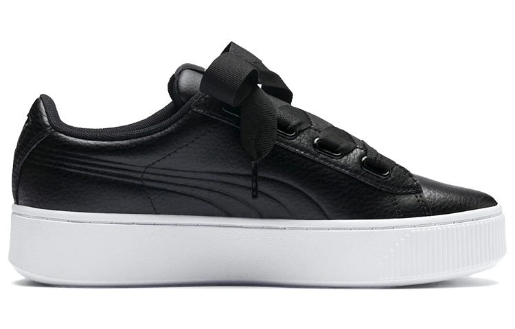 (WMNS) PUMA Vikky Stacked Ribbon Core Sneakers Black/White 369112-01