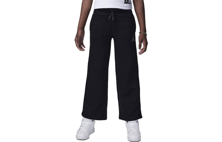 (GS) Air Jordan Icon Play Open Pants 'Black' 45C392-GAY