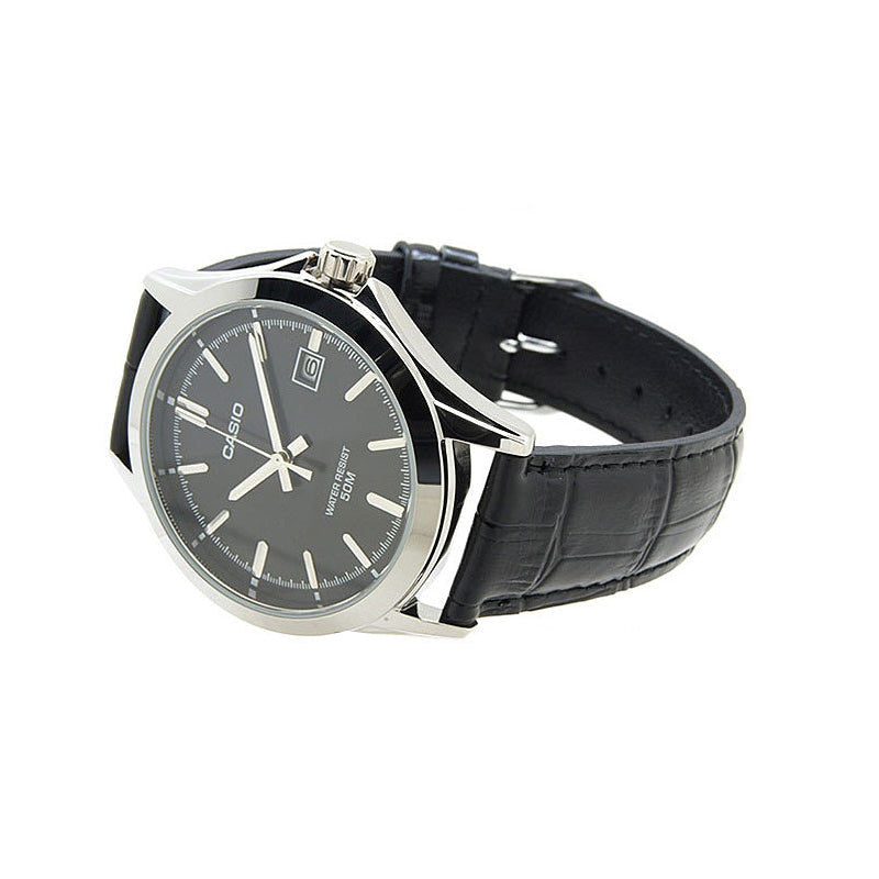 CASIO Quartz Waterproof Mens Black Analog MTP-1380L-1A