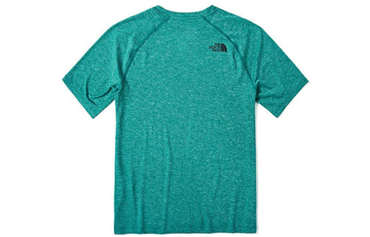 Men's THE NORTH FACE Logo Sports Round Neck Short Sleeve Green 49AA-H1H