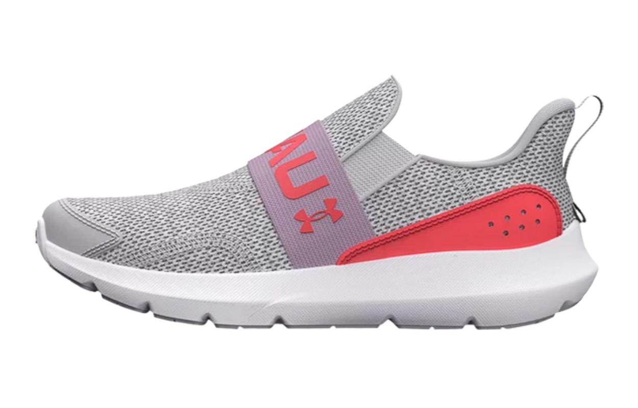(PS) Under Armour Surge 3 Slip 'Halo Grey Venom Red' 3026532-102
