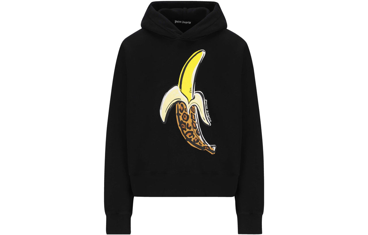 Palm Angels Banana Printed Hoodie 'Black Yellow Leopard' PMBB058F22FLE0091018