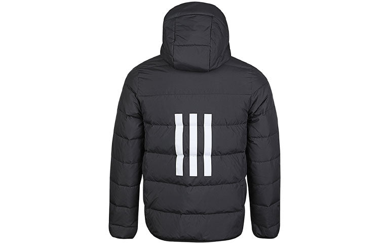 adidas neo M Trans Dwn Jkt Windproof Stay Warm Sports hooded down Jacket Black GM2325