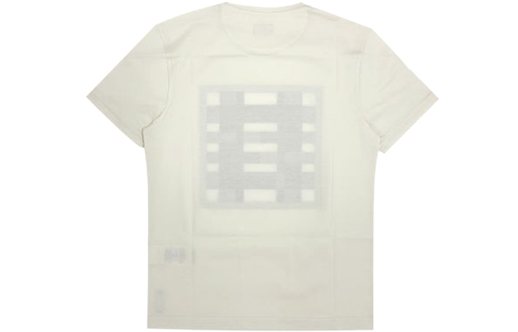 Men's FENDI FF Geometry Pattern Cotton Round Neck Short Sleeve White FY0894ABQY-F0QG1