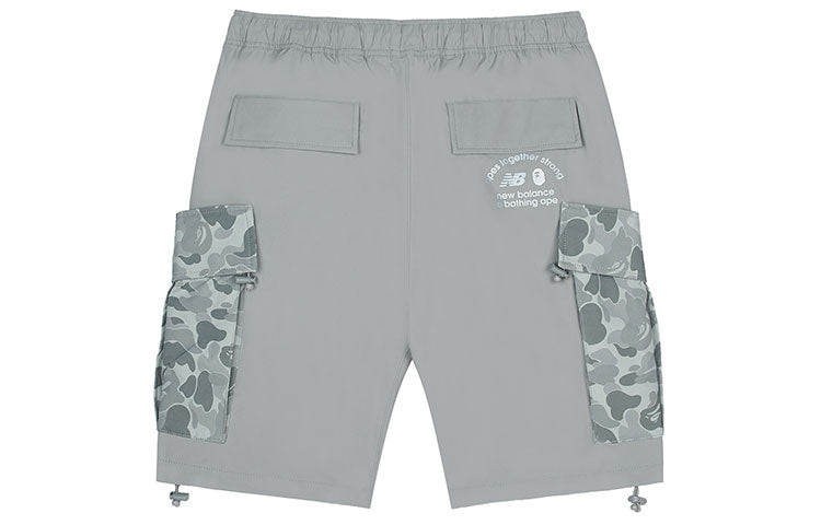 New Balance x A Bathing Ape Relaxed Fit Shorts Asia Sizing 'Grey White' BASP6000-GYX