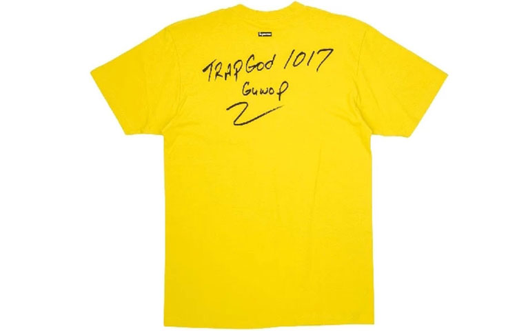 Supreme FW16 Gucci Mane Tee Yellow Character Printing Short Sleeve Unisex SS18-0228