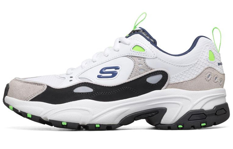 (WMNS) Skechers Stamina Sports Shoes White/Black/Green 88888383-WNVL