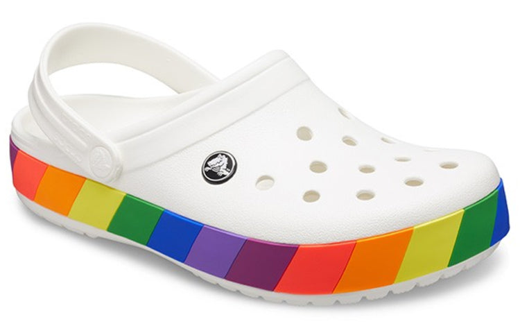 Crocs Rainbow White Sandals 206361-94S