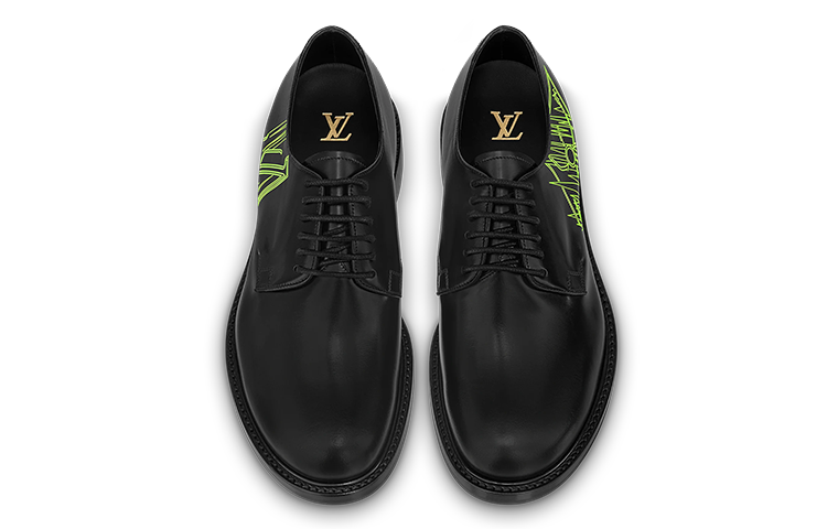 LOUIS VUITTON Voltaire Derby Shoes 'Black Green' 1ABNF4