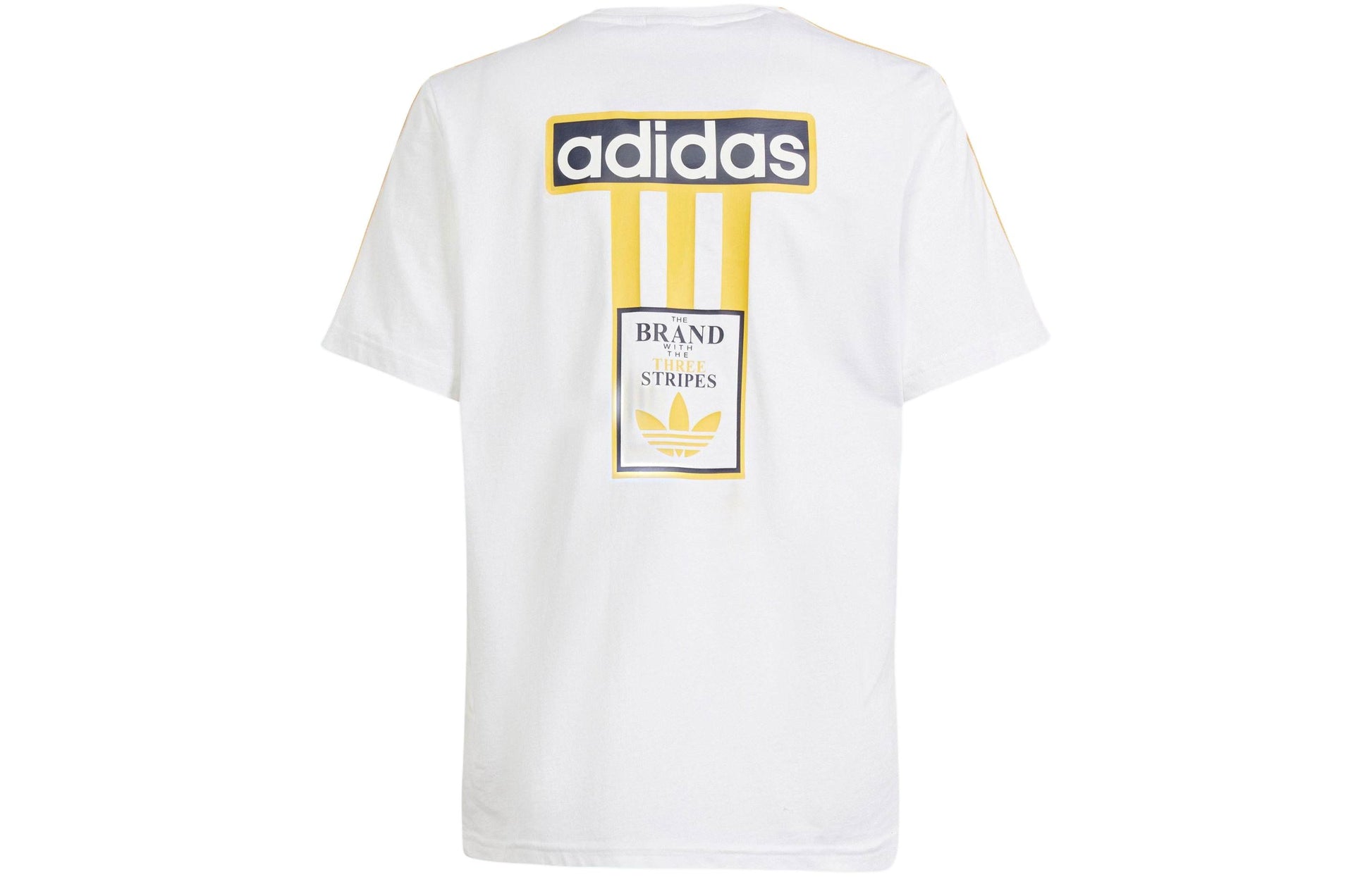 (GS) adidas Adibreak Graphic T-shirt Asia Sizing 'White Yellow' IN2121