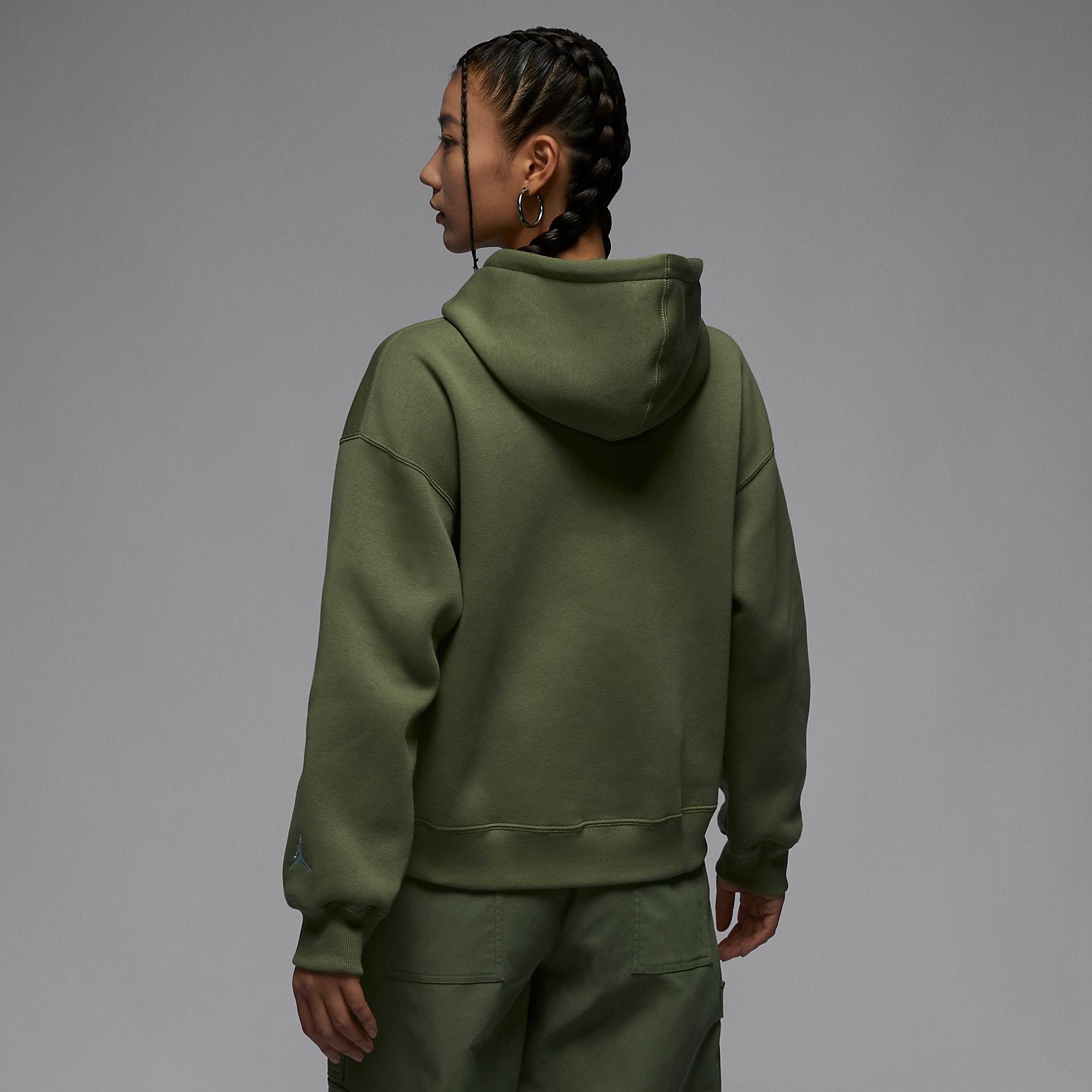 (WMNS) Air Jordan Brooklyn Fleece Graphic Hoodie 'Green' FD7155-340