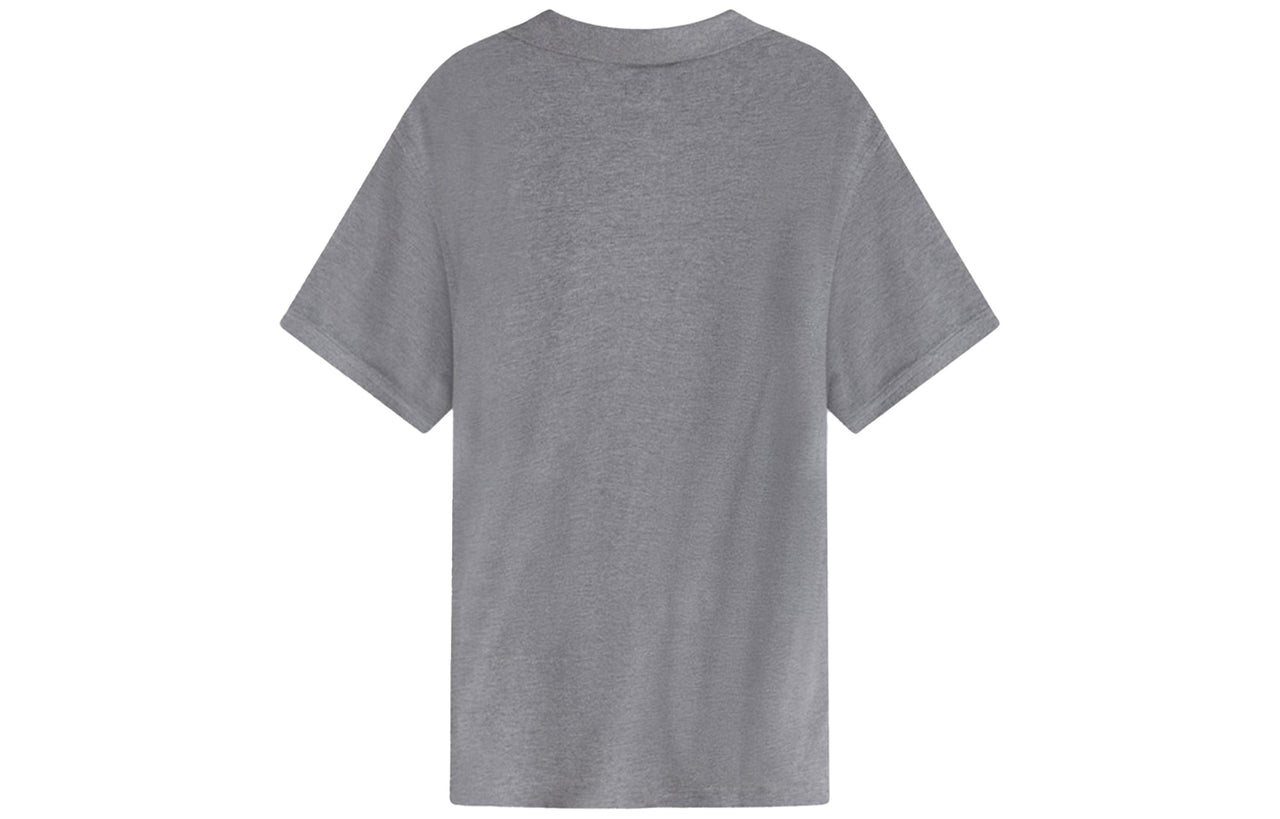 Men's Levis Red Flag Embroidered Pure Cotton Short Sleeve Polo Shirt Gray 35883-0004