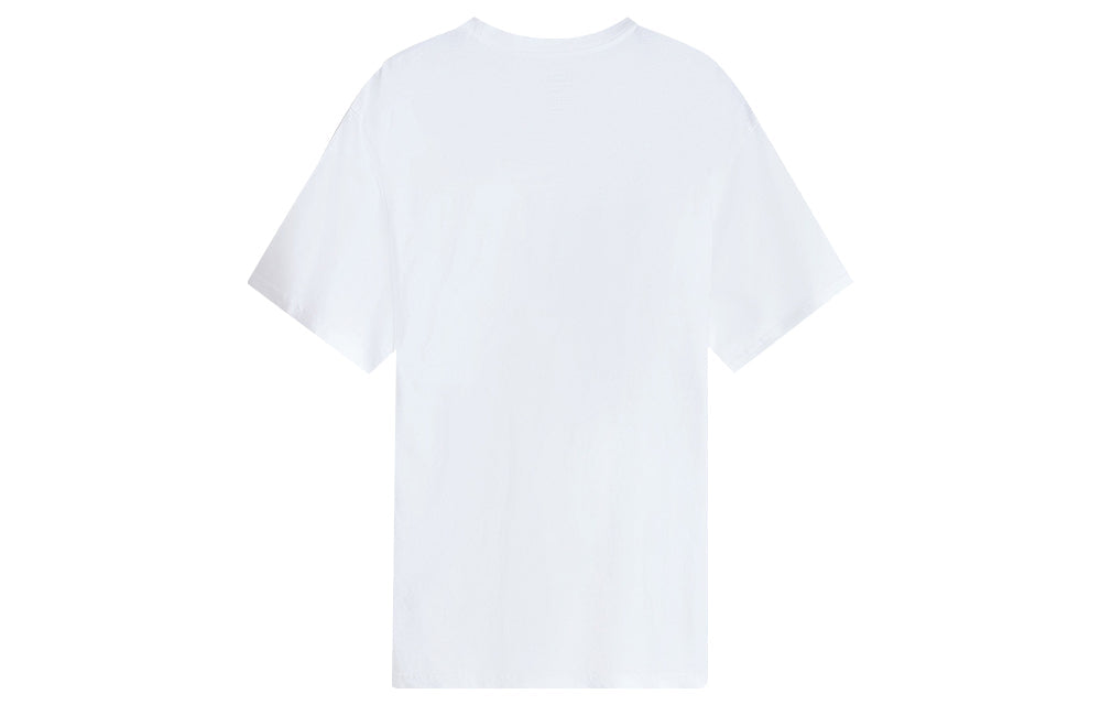 Men's Levis Round Neck Pure Cotton Alphabet Logo Printing Short Sleeve White 16143-0083