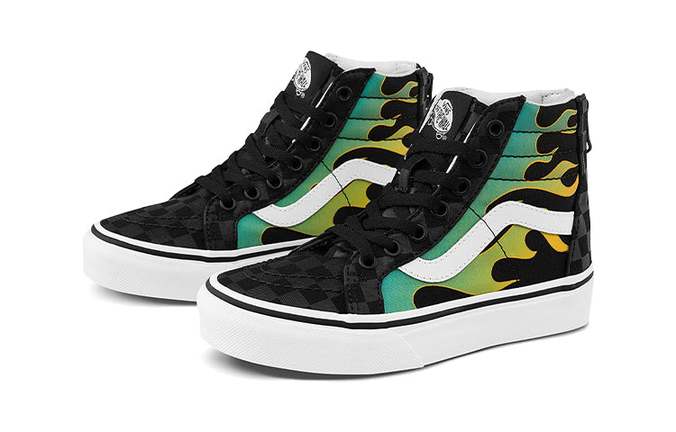 (PS) Vans SK8-Hi Zip Fire 'Black' VN0A4BUXESY