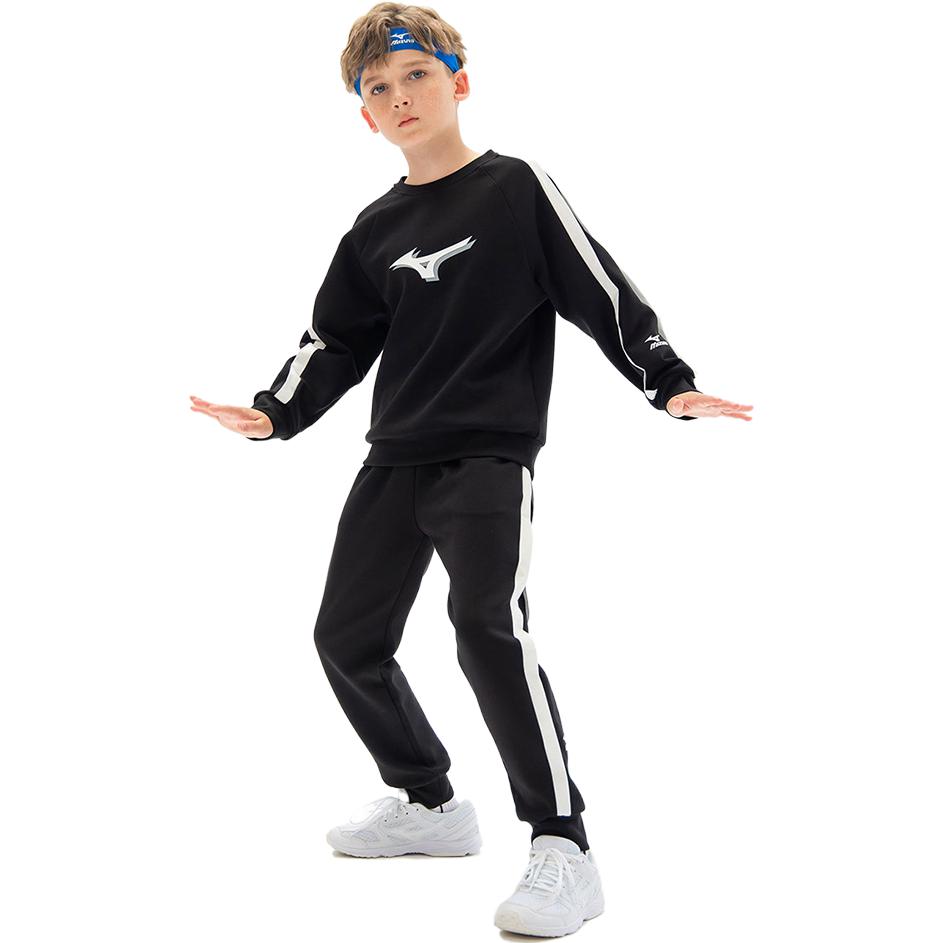 (GS) Mizuno Casual Sweater Suit 'Black' TZ2190