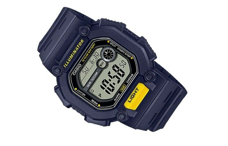 CASIO Quartz Waterproof Sports Analog Mens Blue Digital W-737H-2A