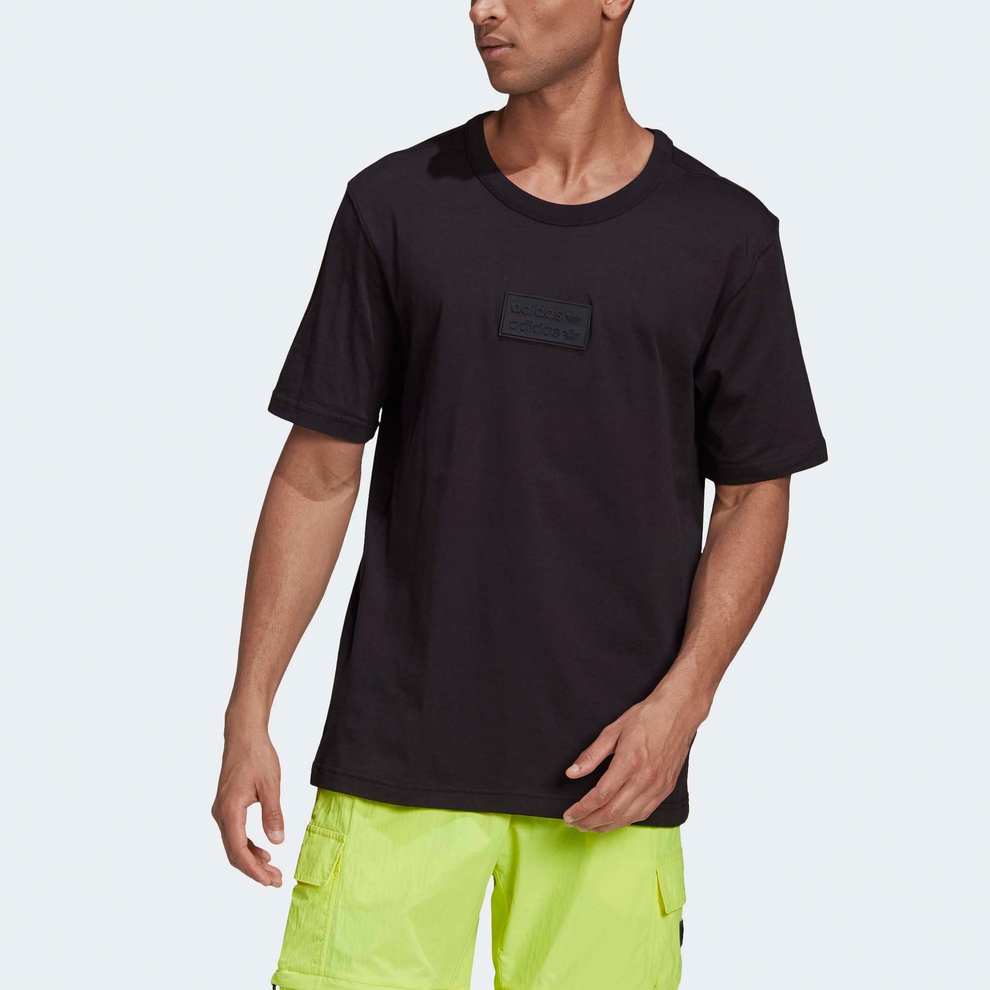 adidas originals Alphabet Athleisure Casual Sports Breathable Short Sleeve Black GN3310