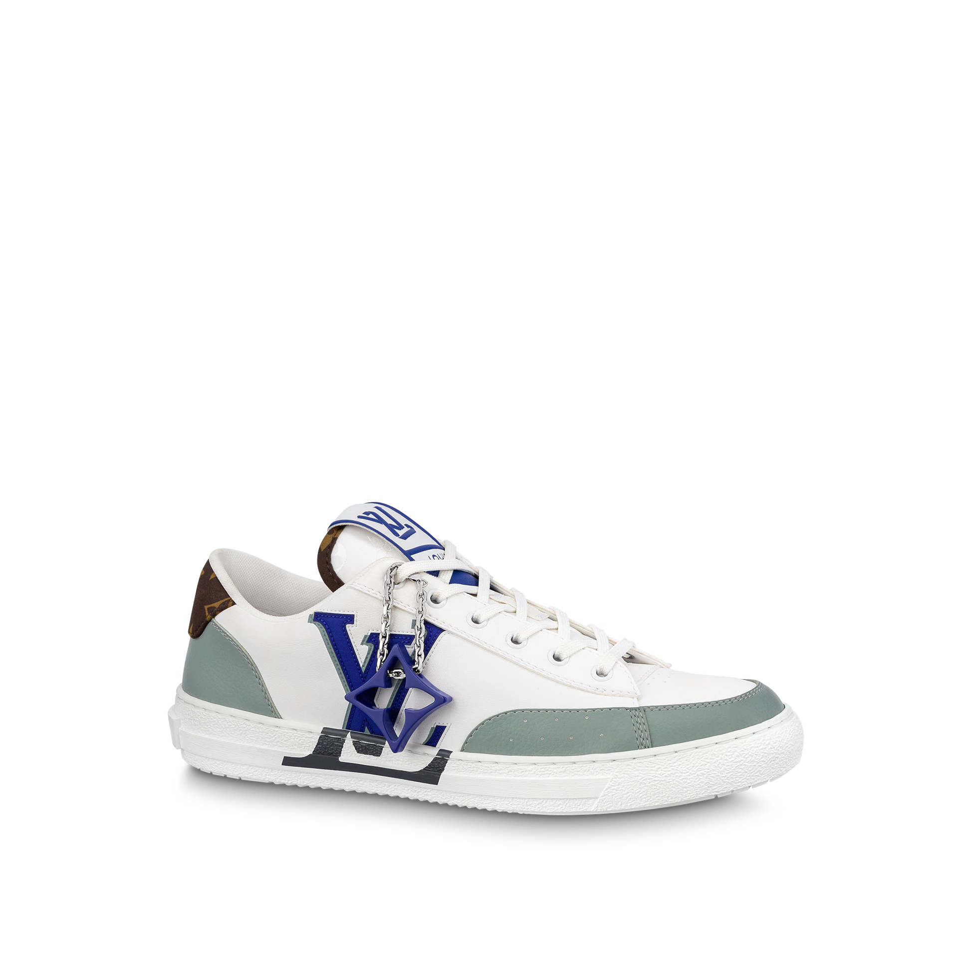 LOUIS VUITTON Charlie Sneakers 'White Green Blue' 1ABYVN
