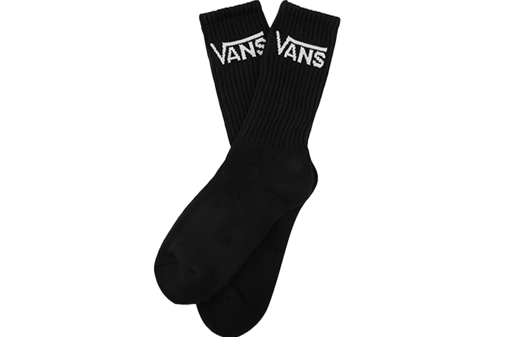 Vans Classic Crew Socks 3 Pairs 'Black White' VN000XRZBLK