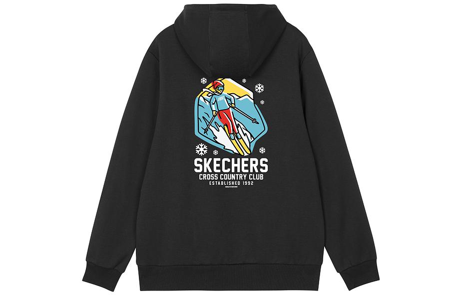 Skechers Cartoon Graphic Drawstring Hoodie 'Navy Black White Grey' L422U239