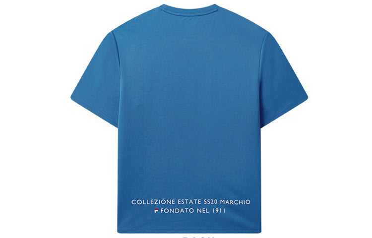 FILA Logo Alphabet Printing Short Sleeve Blue F11M028116F-BU