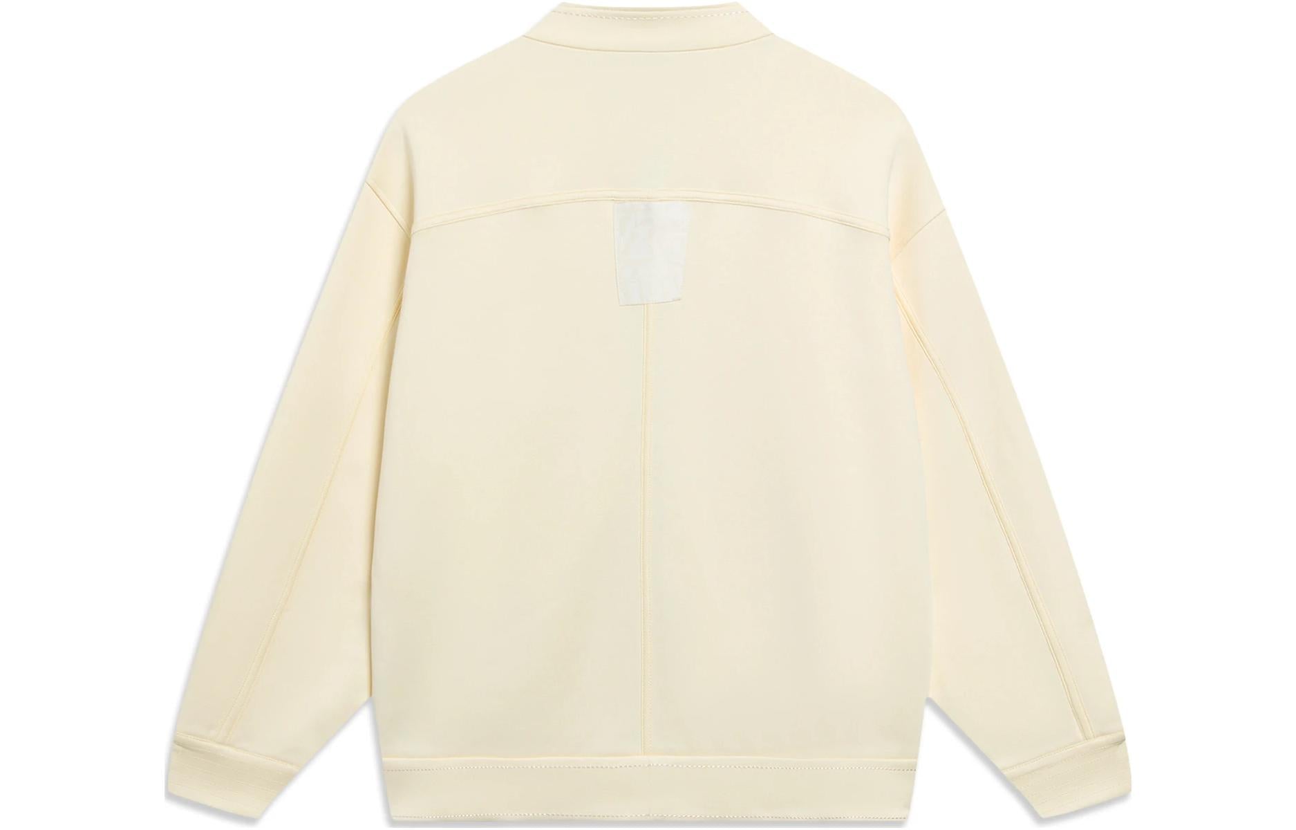 Li-Ning x Jackie Chan Knit Baseball Jacket 'Creamy White' AFDT113-3