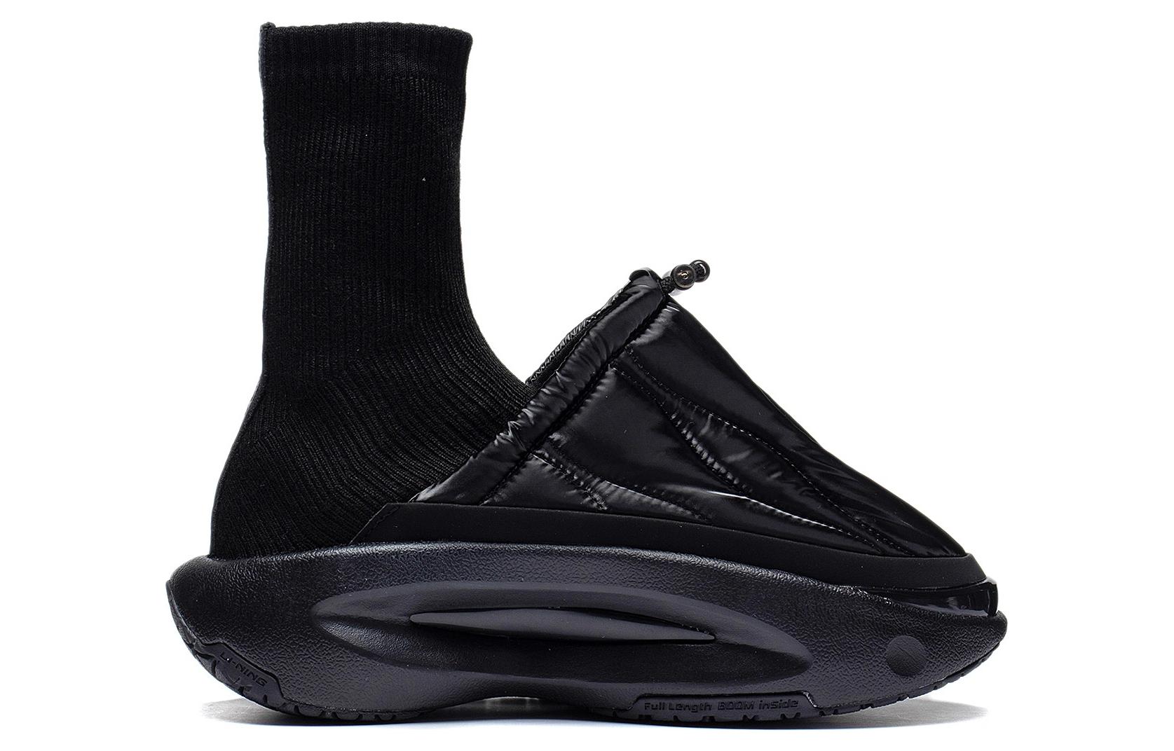 (WMNS) Li-Ning YunYou Fluffy High 'Black' AZGS146-6