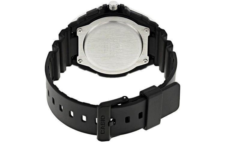 CASIO Waterproof Mens SilverBlack Analog MWC-100H-1A