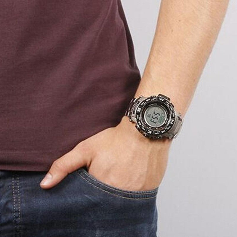 CASIO Solar Powered Sports Mens Brown Digital PRW-3500T-7APR