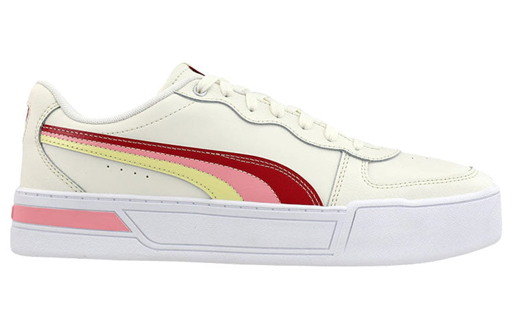(WMNS) PUMA Skye Stripes Platform Leisure Board Shoes White 375884-01