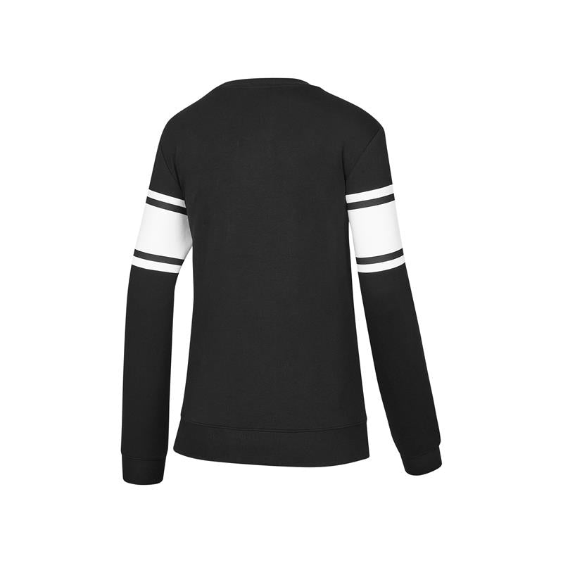(WMNS) Skechers Letter Printed Long Sleeve Sweater 'Black White' P122W002