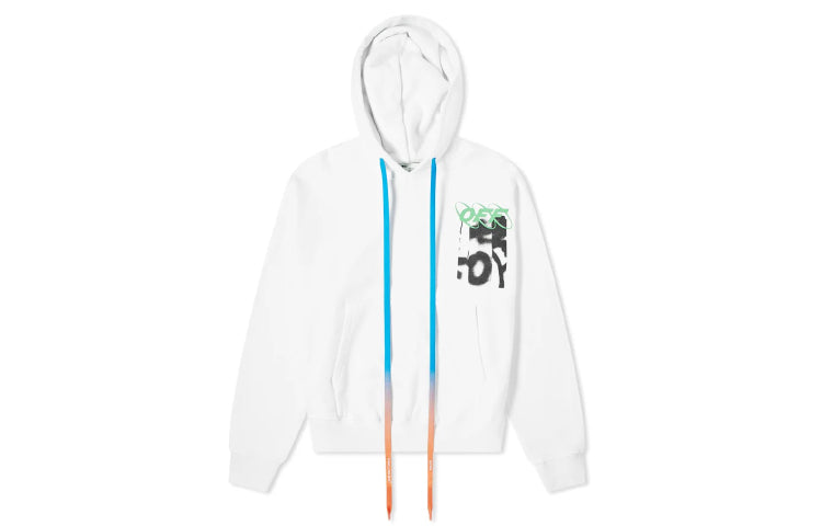 Off-White MENS Spray Blurred Oversized White OMBB037F19D250050188