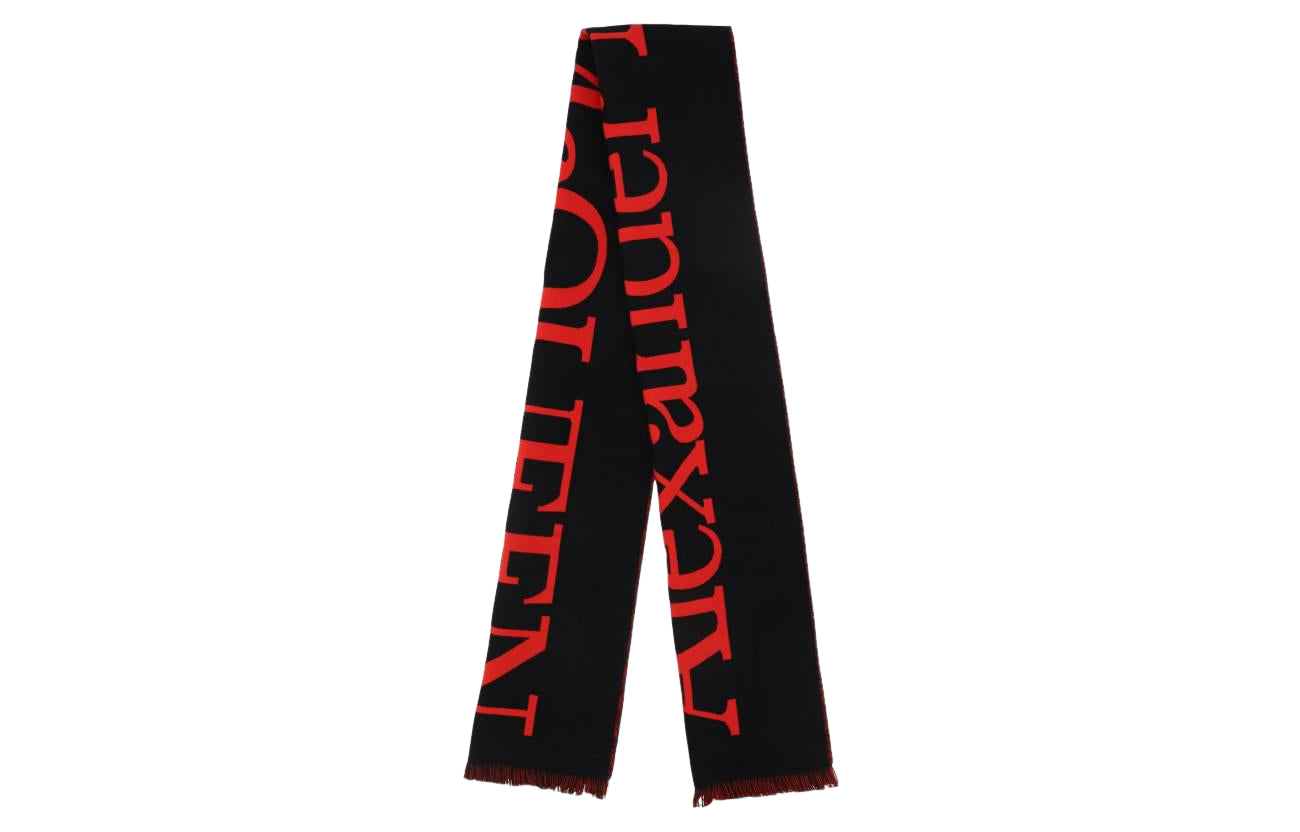 Alexander McQueen SS24 Scarf 'Black Red' 7090114105Q1074