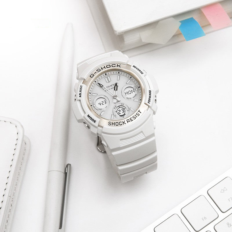 CASIO G-Shock Analog-Digital 'White' AWG-M100SMW-7APR