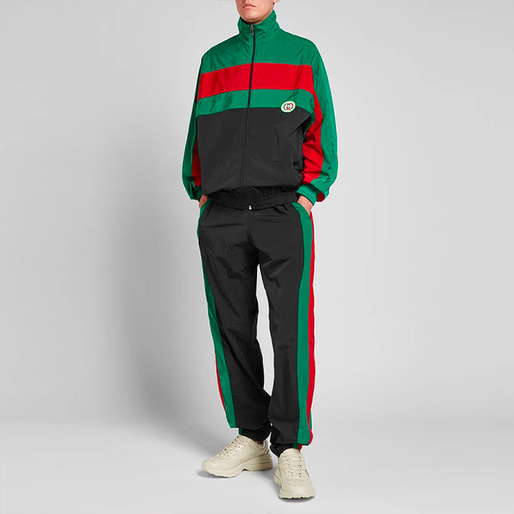 Gucci Oversized GRG Nylon Track Jacket 'Black Green' 573308-XJBAK-1060
