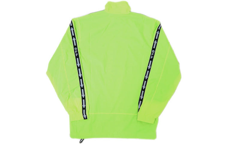 Off-White Fluo Yellow Track Sports Jacket Fluorescence OMBD010S19D160016200