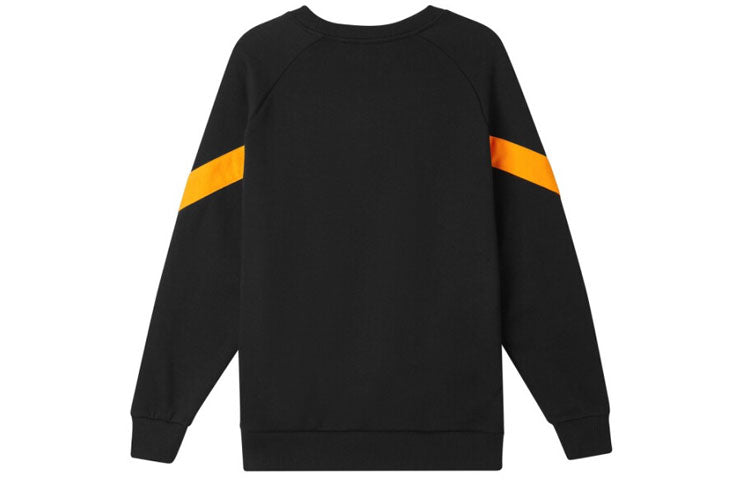 New Balance Athletics Logo-Print Sweatshirt Asia Sizing 'Black Orange' AMT11326-BK