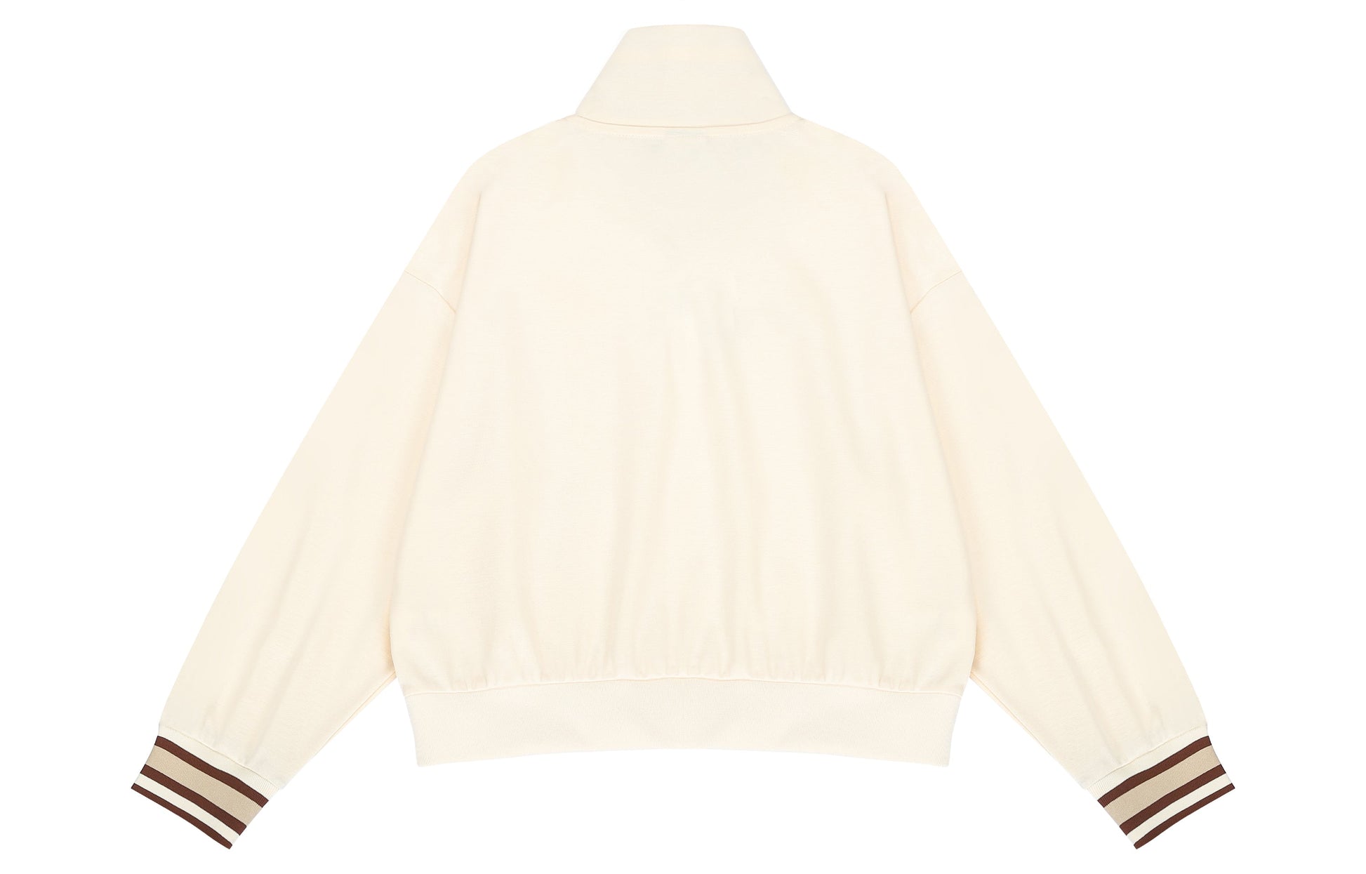 (WMNS) New Balance Half Zip Sweatshirt Asia Sizing 'Cream White Red' AWT23561-MCU