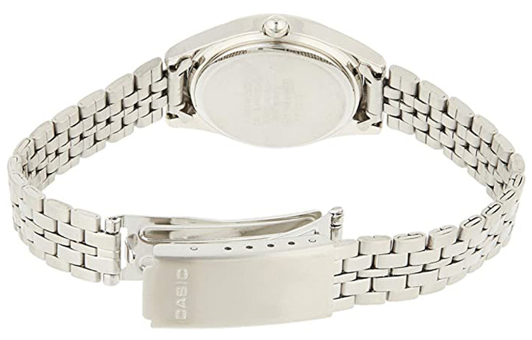 CASIO ENTICER Series Wrist /White Stainless Steel Strap Silver Analog LTP-1129A-7B