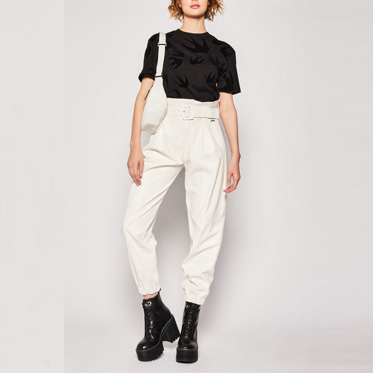 McQ Alexander McQueen SS21 Swallow Pattern Short Sleeve Black 318978-RLT73-1000