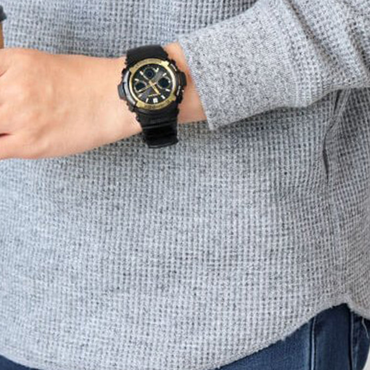 CASIO G-Shock Analog-Digital 'Black Gold' AWG-M100SBG-1A