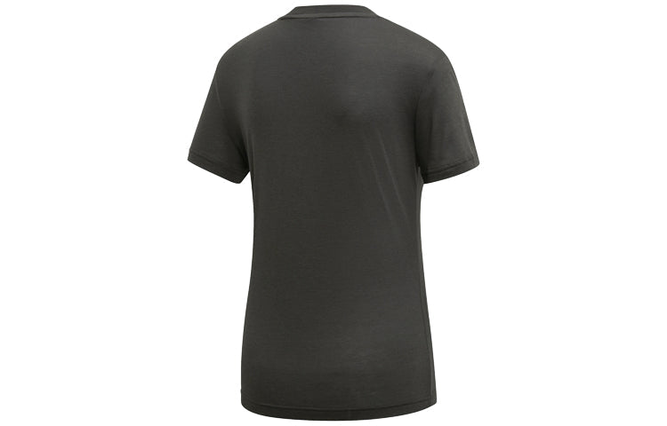 (WMNS) adidas Logo Alphabet Printing Sports Short Sleeve Gray DY7738