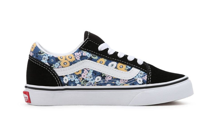 (PS) Vans Floral Old Skool 'Black Blue' VN0A7Q5FAS2