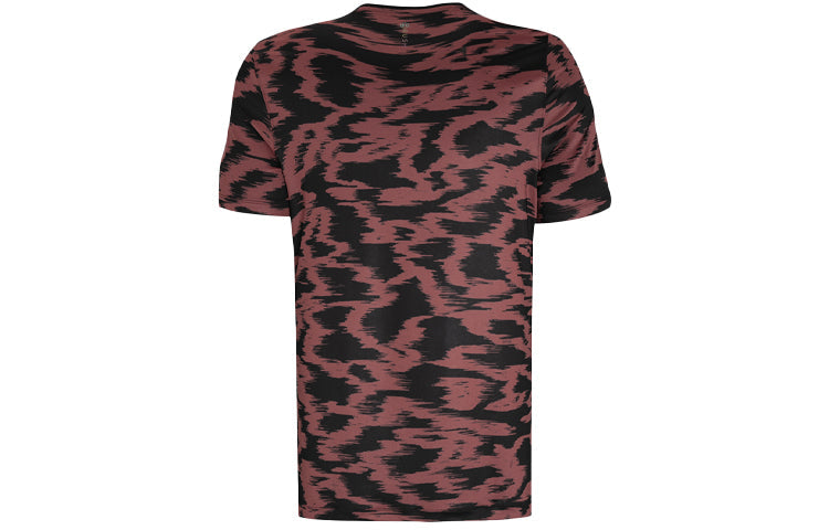 Men's Under Armour RUSH HeatGear Fitted Printing Short Sleeve Red T-Shirt 1351559-688