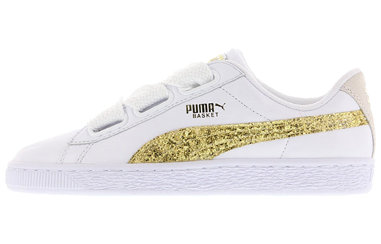 (WMNS) PUMA Basket Heart 'Gold Glitter' 364078-01